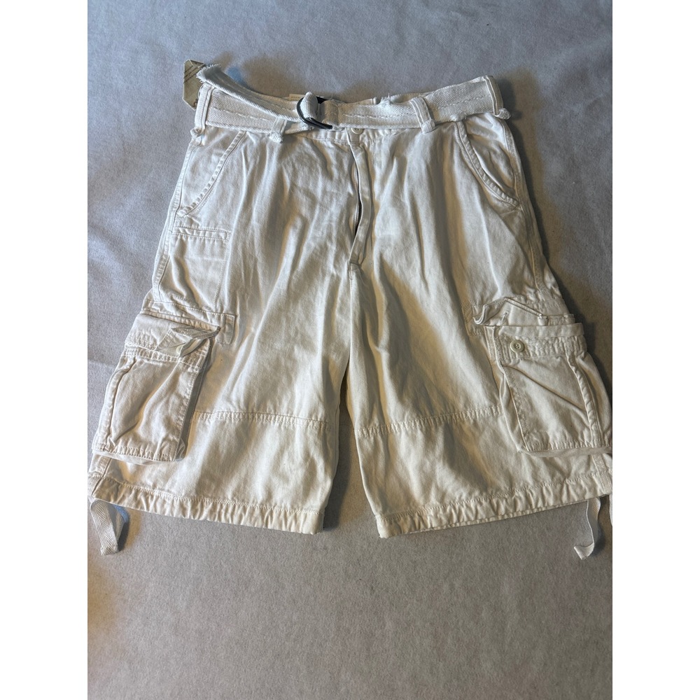 Jordan Craig Cargo Shorts Mens 34 White New Belted Tactical Utility 4100M